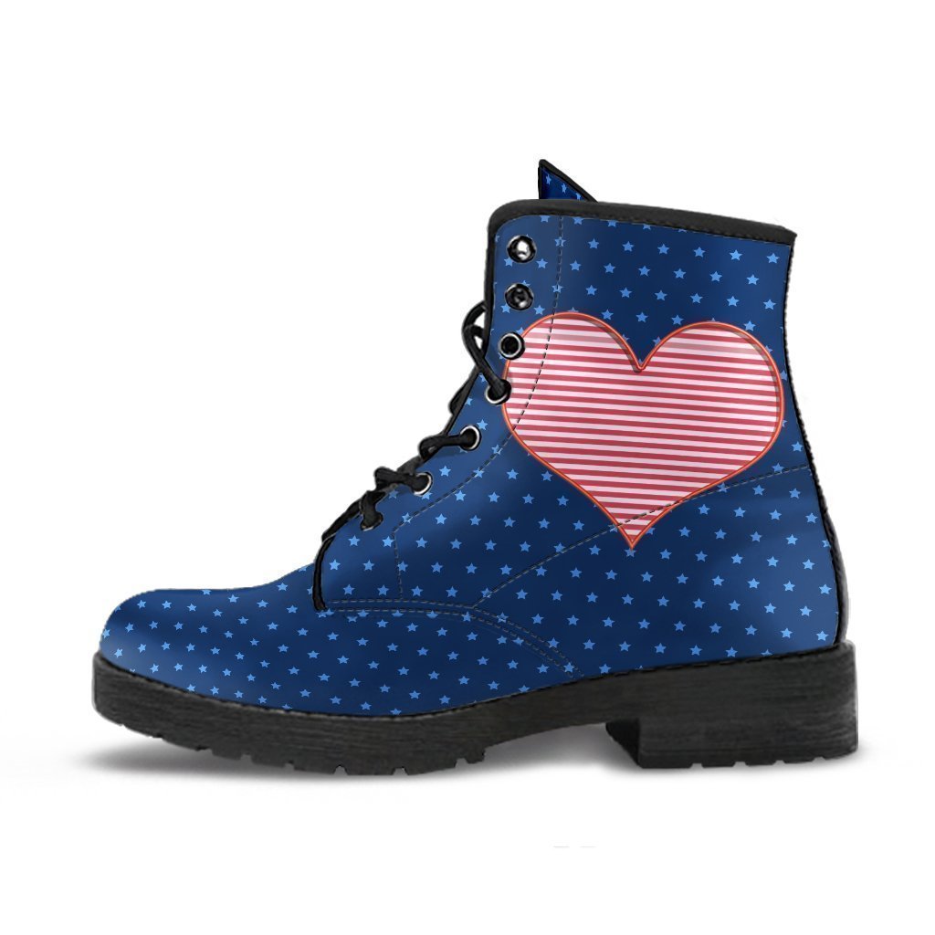 Combat Boots - Starry-eyed Heart | Boho Shoes Handmade Lace 