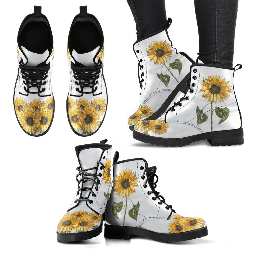 Combat Boots - Sunflower Shoes | Vegan Leather Lace Up Boots