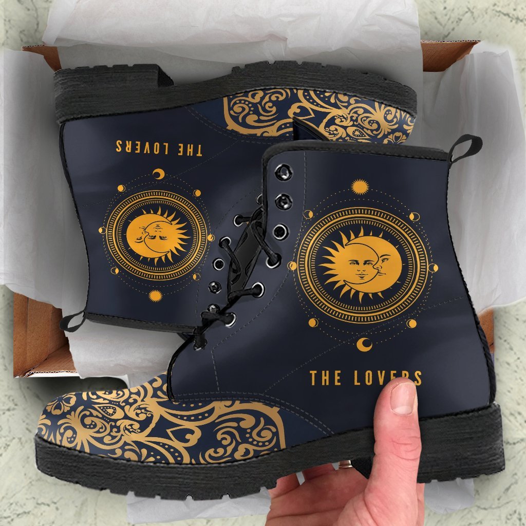 Combat Boots - The Lovers | Vegan Leather Lace Up Boots 