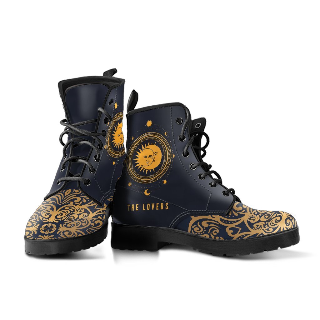 Combat Boots - The Lovers | Vegan Leather Lace Up Boots 