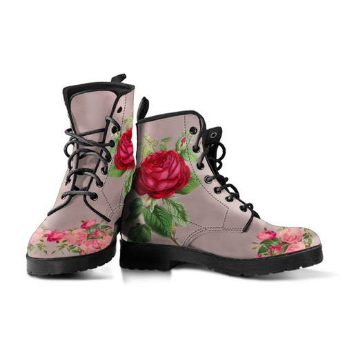 Combat Boots - Vintage Style Flowers #101 | Boho Shoes