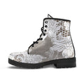 Combat Boots - White Lace Print #107 | Women’s Boots Custom