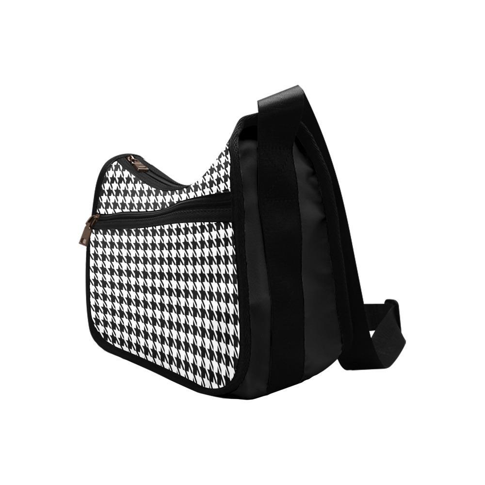 Crossbody Bag - Classic Black and White Houndstooth | ACES 