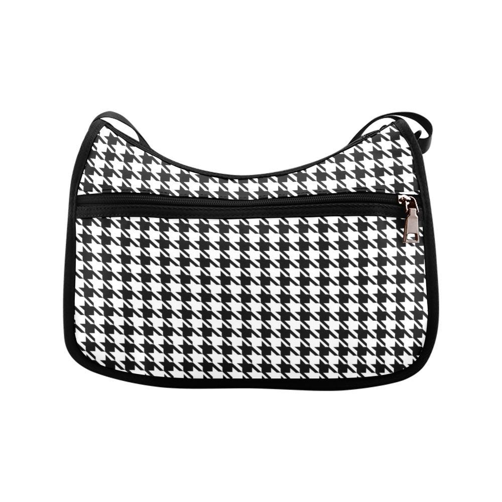 Crossbody Bag - Classic Black and White Houndstooth | ACES 