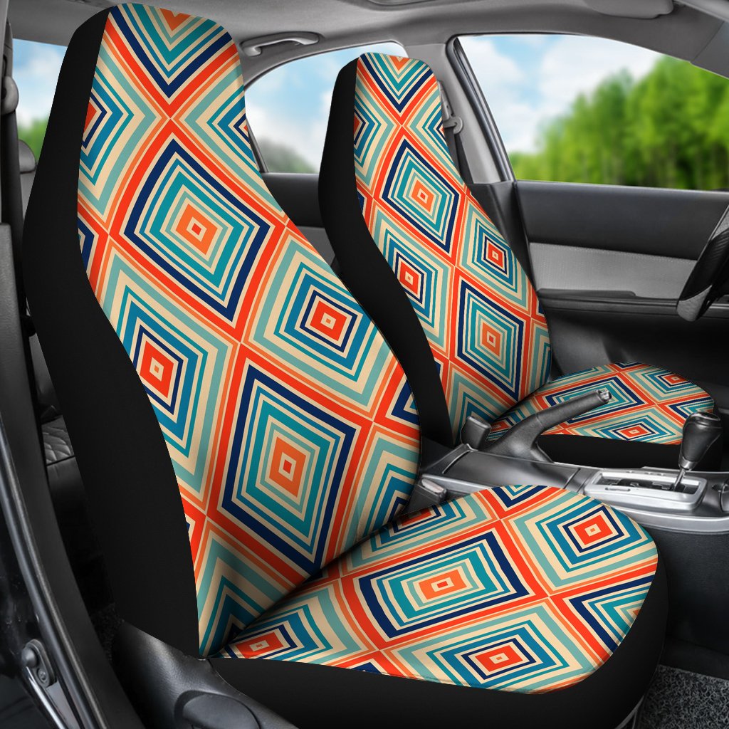 Custom Car Seat Covers - 70s Psychedelic Retro Style #106 | 