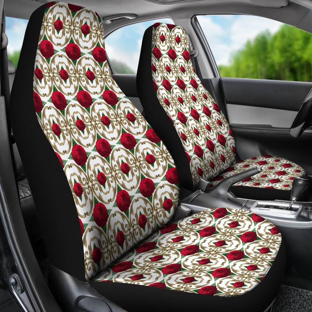Custom Car Seat Covers - Floral Pattern #101 Red Roses | 