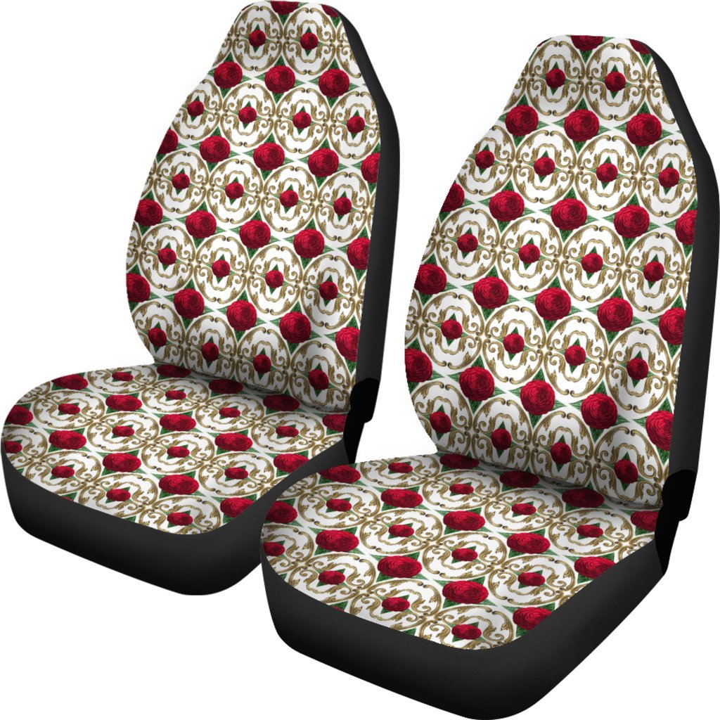 Custom Car Seat Covers - Floral Pattern #101 Red Roses | 