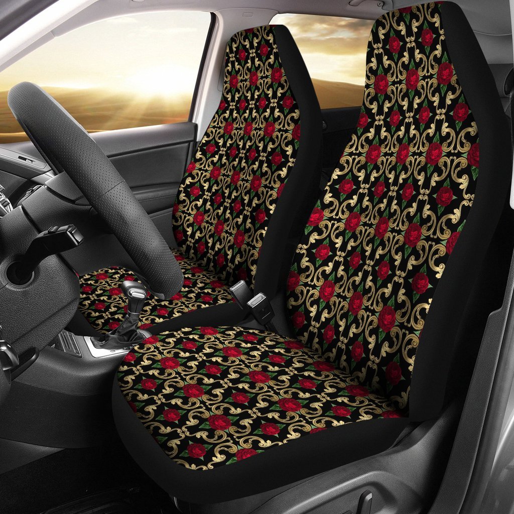 Custom Car Seat Covers - Floral Pattern #102 Red Roses | 