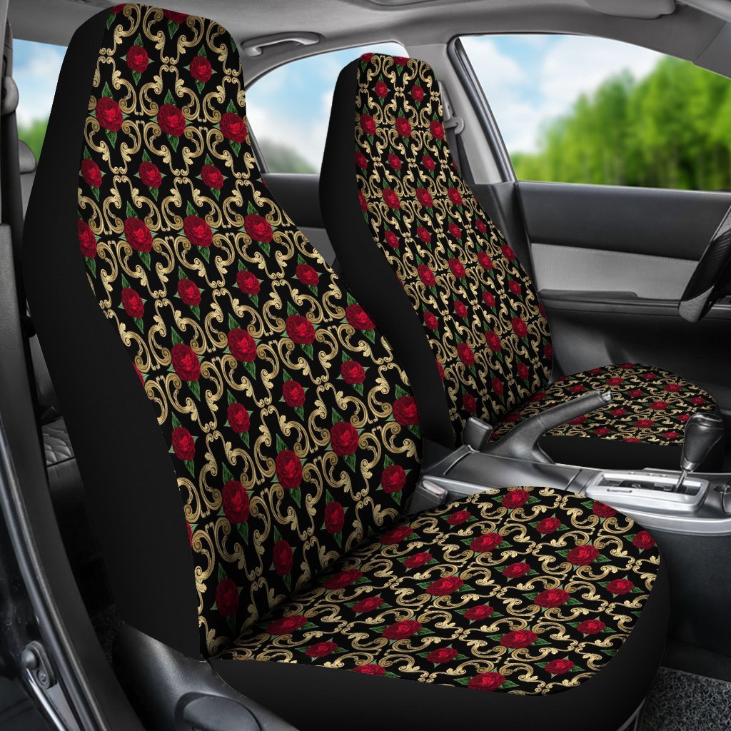 Custom Car Seat Covers - Floral Pattern #102 Red Roses | 