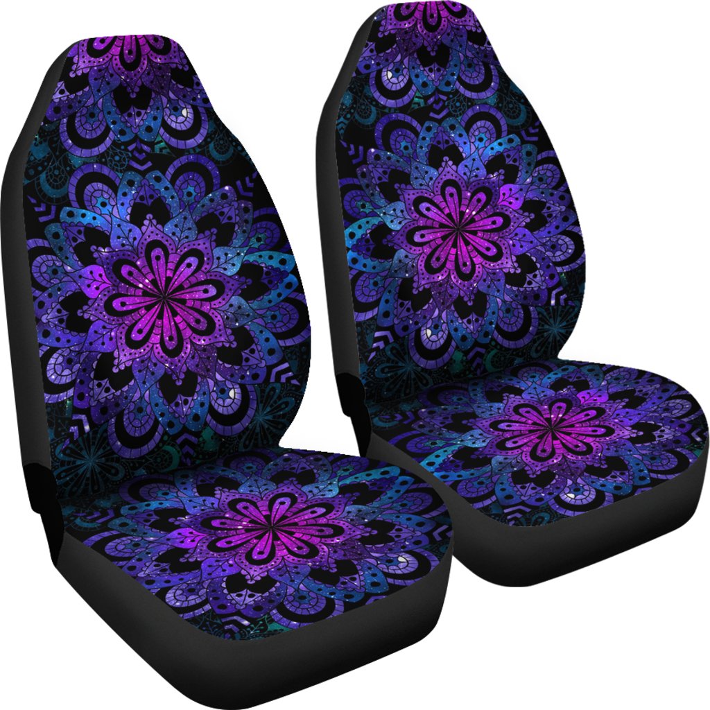 Custom Car Seat Covers - Galaxy Mandala #101 | Purple Car 