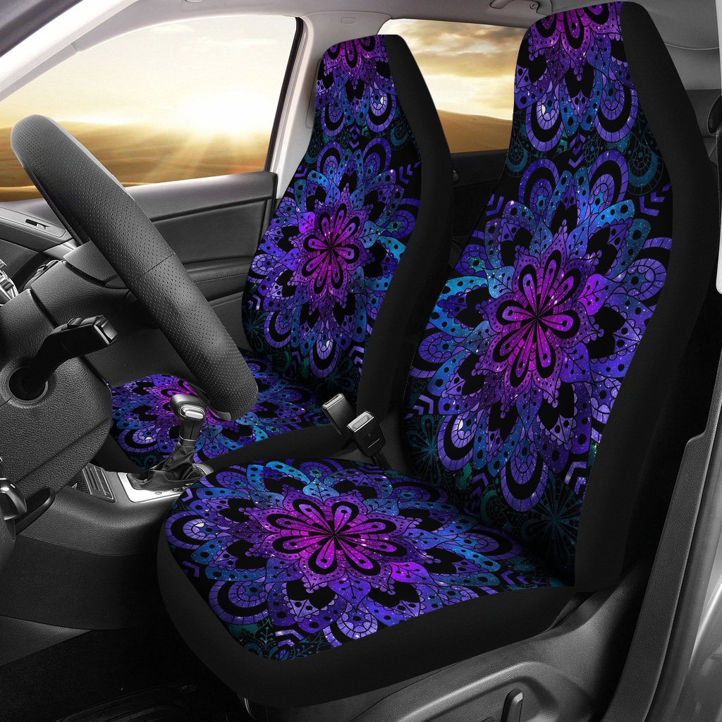 Custom Car Seat Covers - Galaxy Mandala #101 | Purple Car 