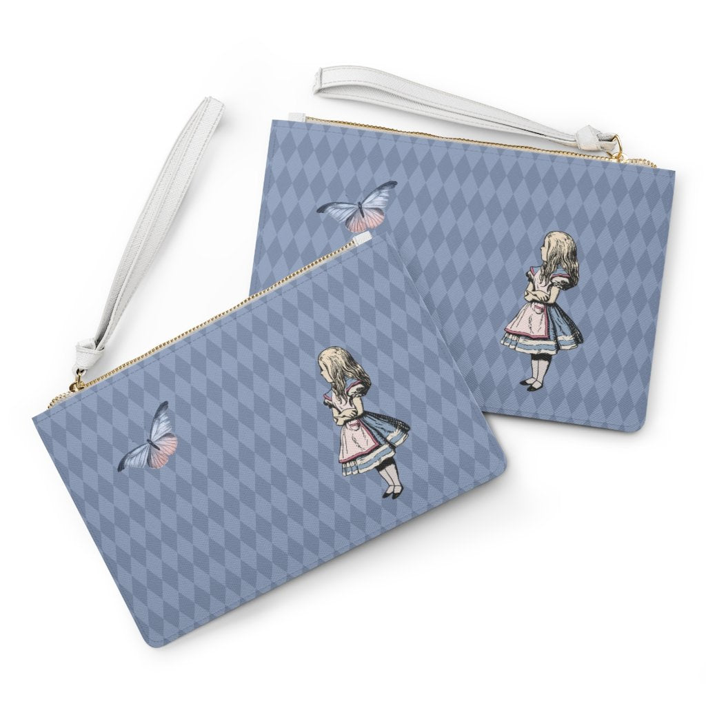 Custom Clutch Purse - Alice in Wonderland Gift # 101 Blue 