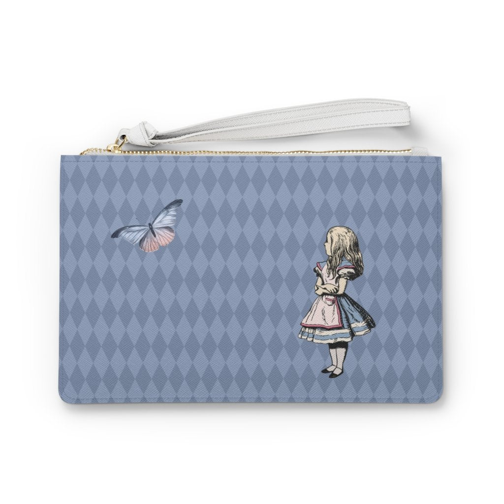 Custom Clutch Purse - Alice in Wonderland Gift # 101 Blue 