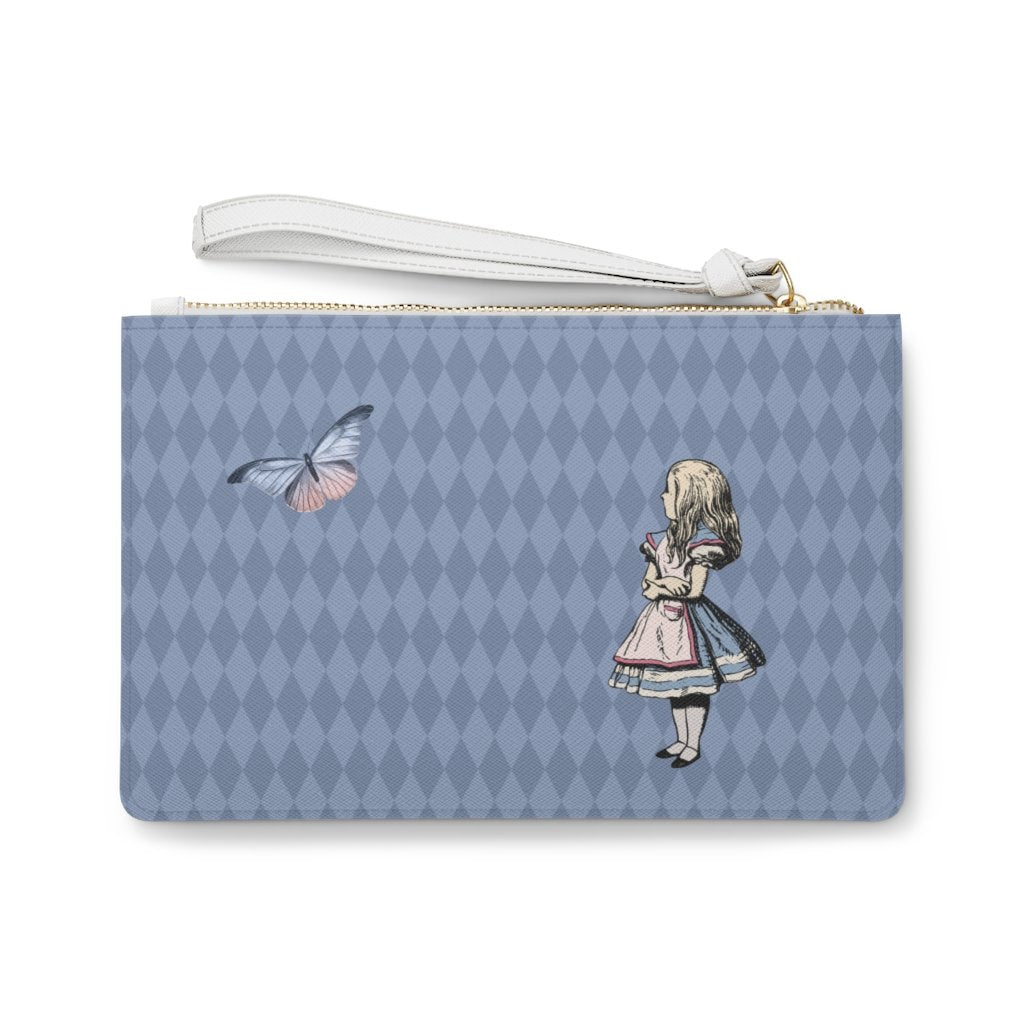 Custom Clutch Purse - Alice in Wonderland Gift # 101 Blue 