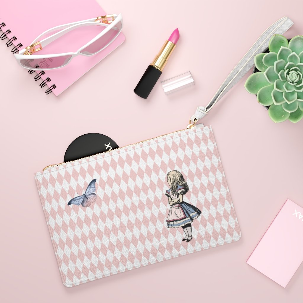 Custom Clutch Purse - Alice in Wonderland Gift # 102 Blue 