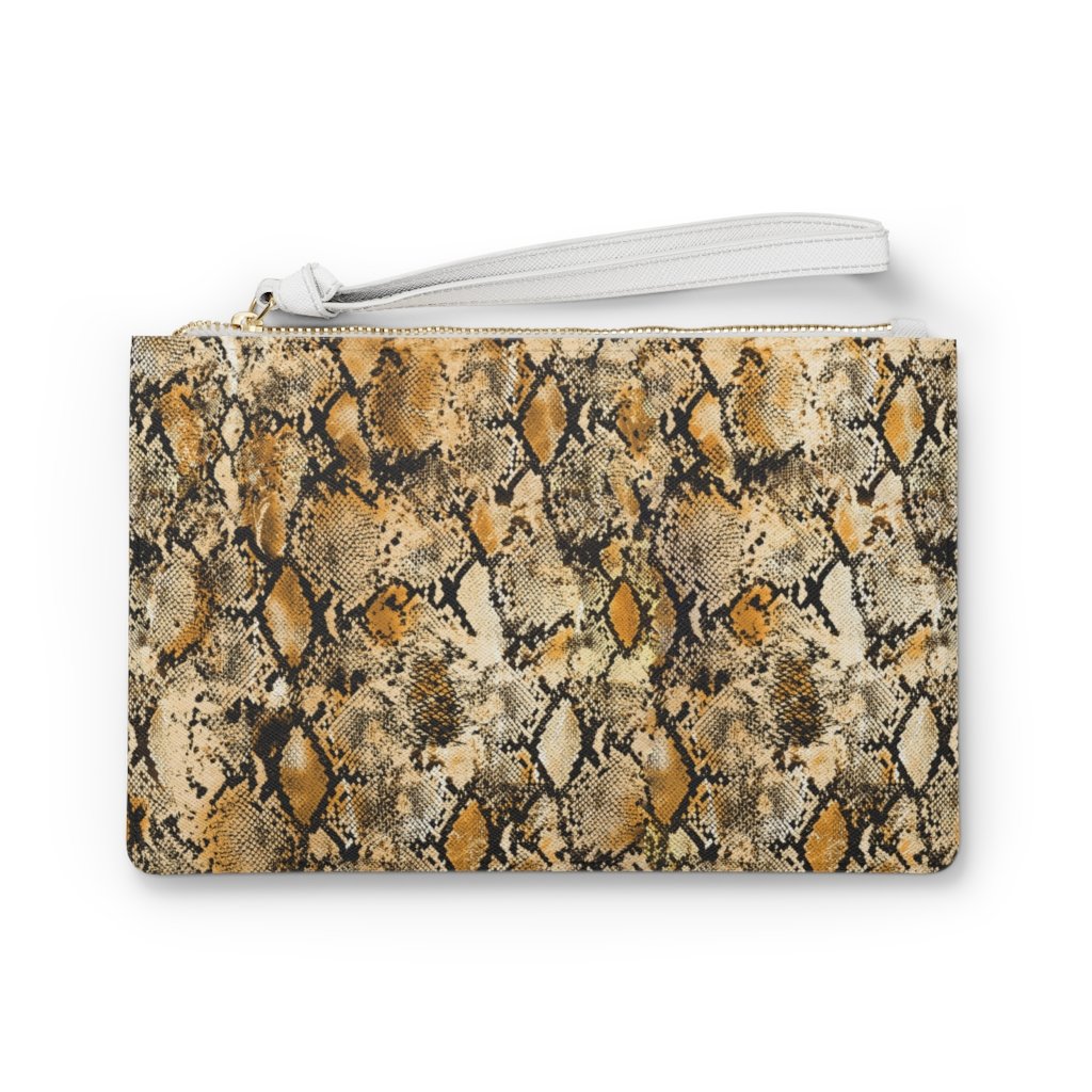Custom Clutch Purse - Vintage Look Distressed Snake Skin 
