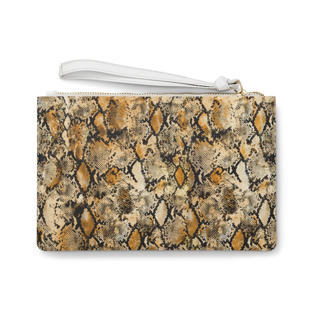 Custom Clutch Purse - Vintage Look Distressed Snake Skin 