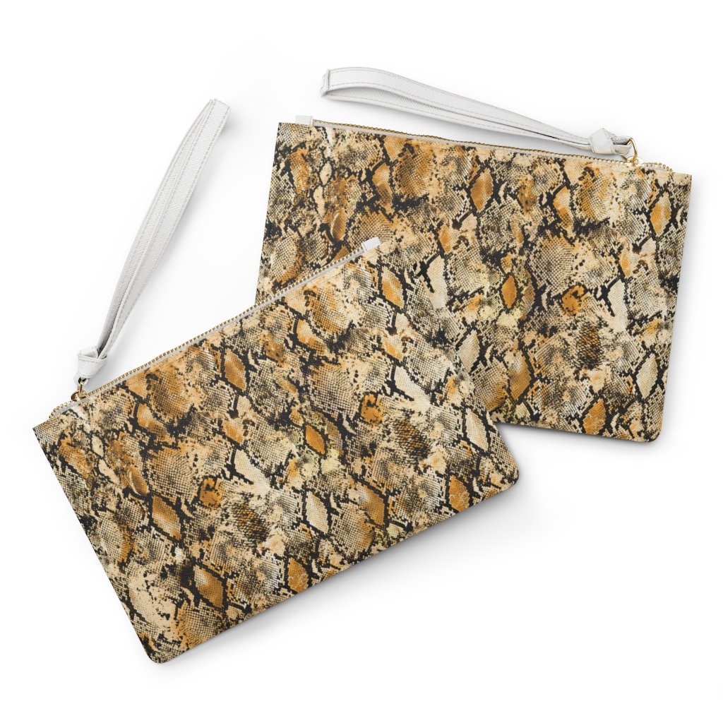 Custom Clutch Purse - Vintage Look Distressed Snake Skin 