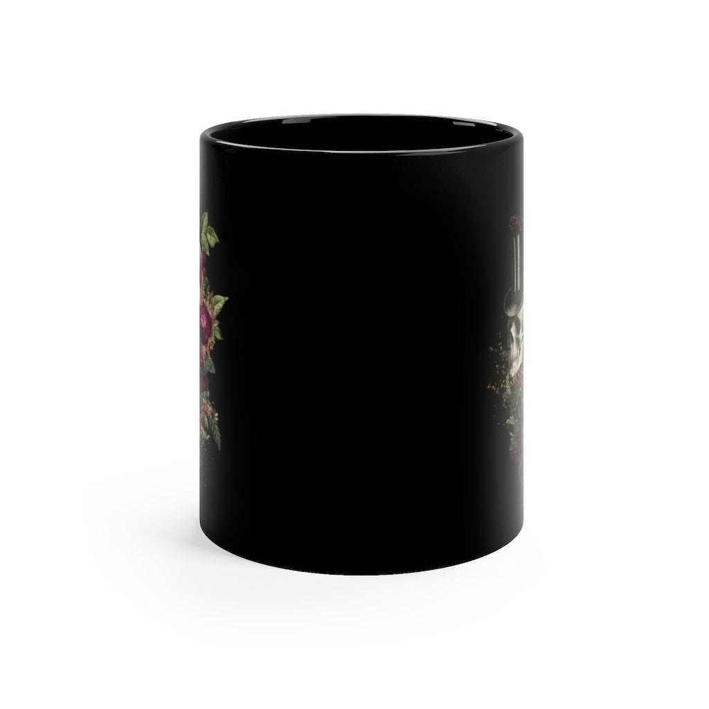 Custom Mug 11oz - Goth Mugs 101 Skulls and Roses Dark Gothic