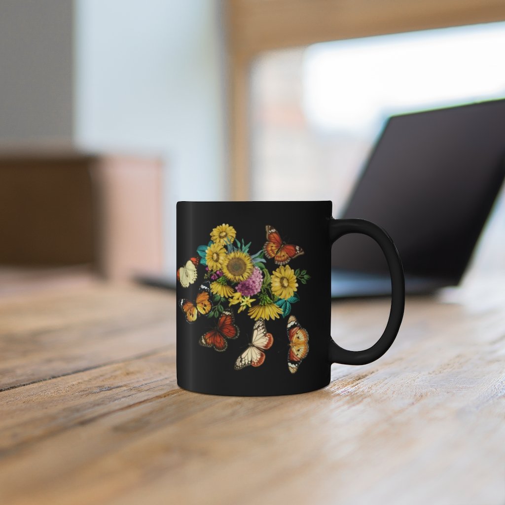 Custom Mug 11oz - Vintage Butterfly Mug 103 Birthday Gift 