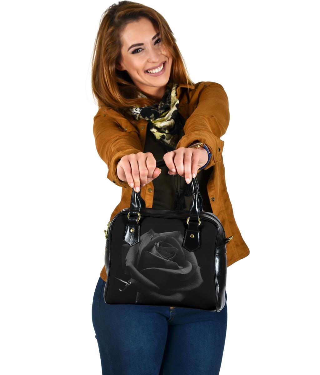 Custom Shoulder Bag - Artistic Black Roses | Custom Bag