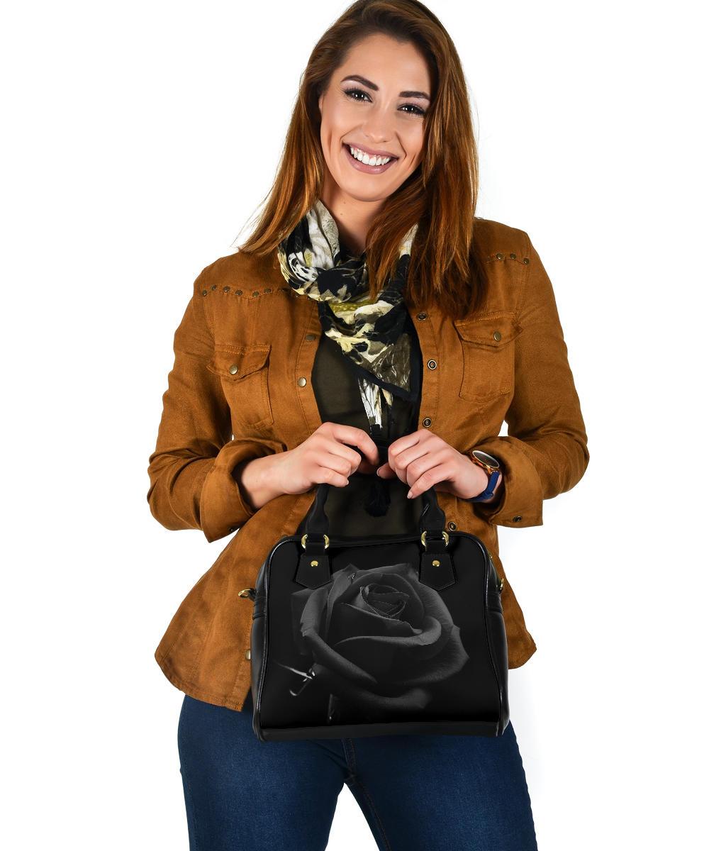 Custom Shoulder Bag - Artistic Black Roses | Custom Bag