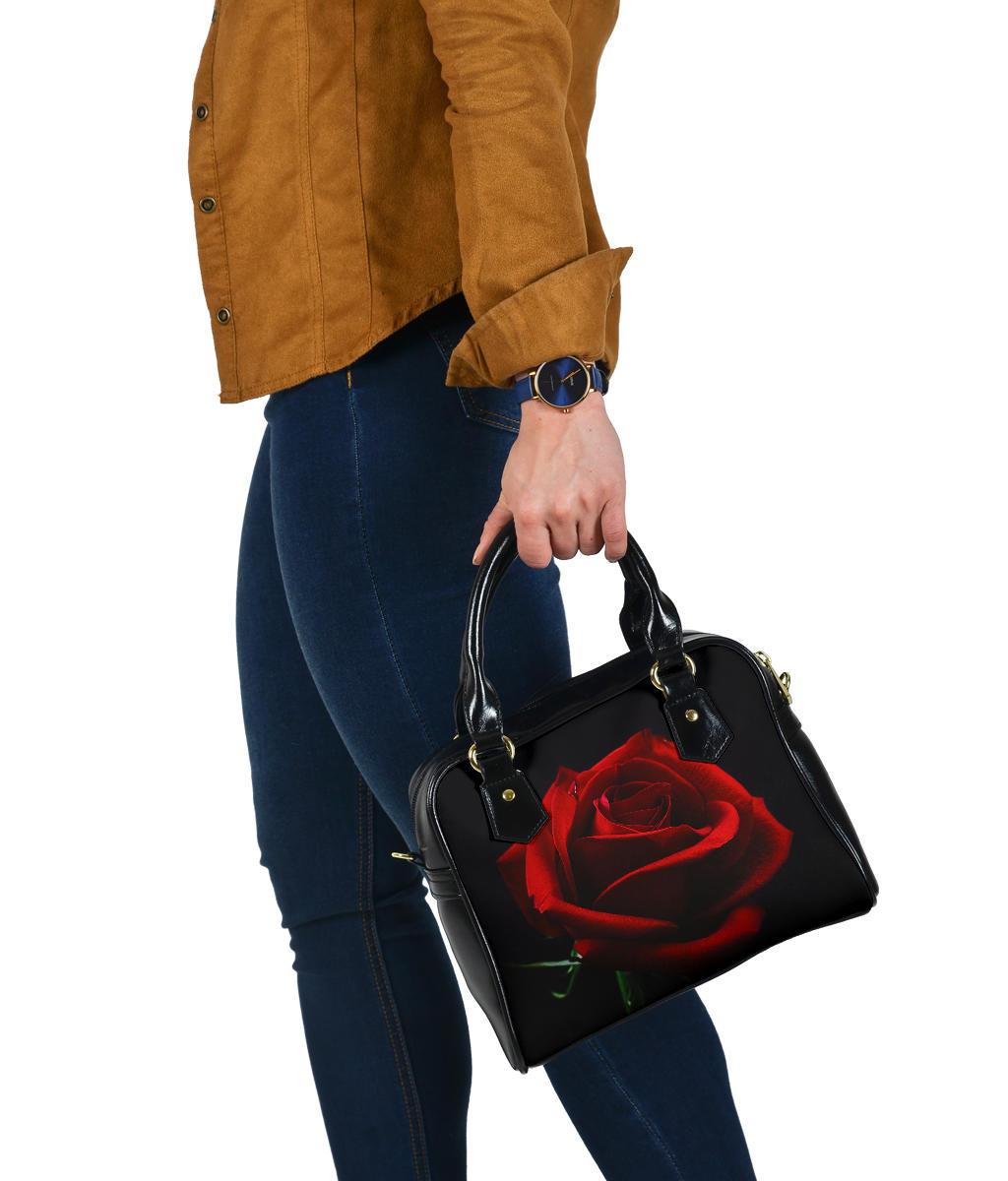 Custom Shoulder Bag - Artistic Red Roses | Custom Bag Vegan