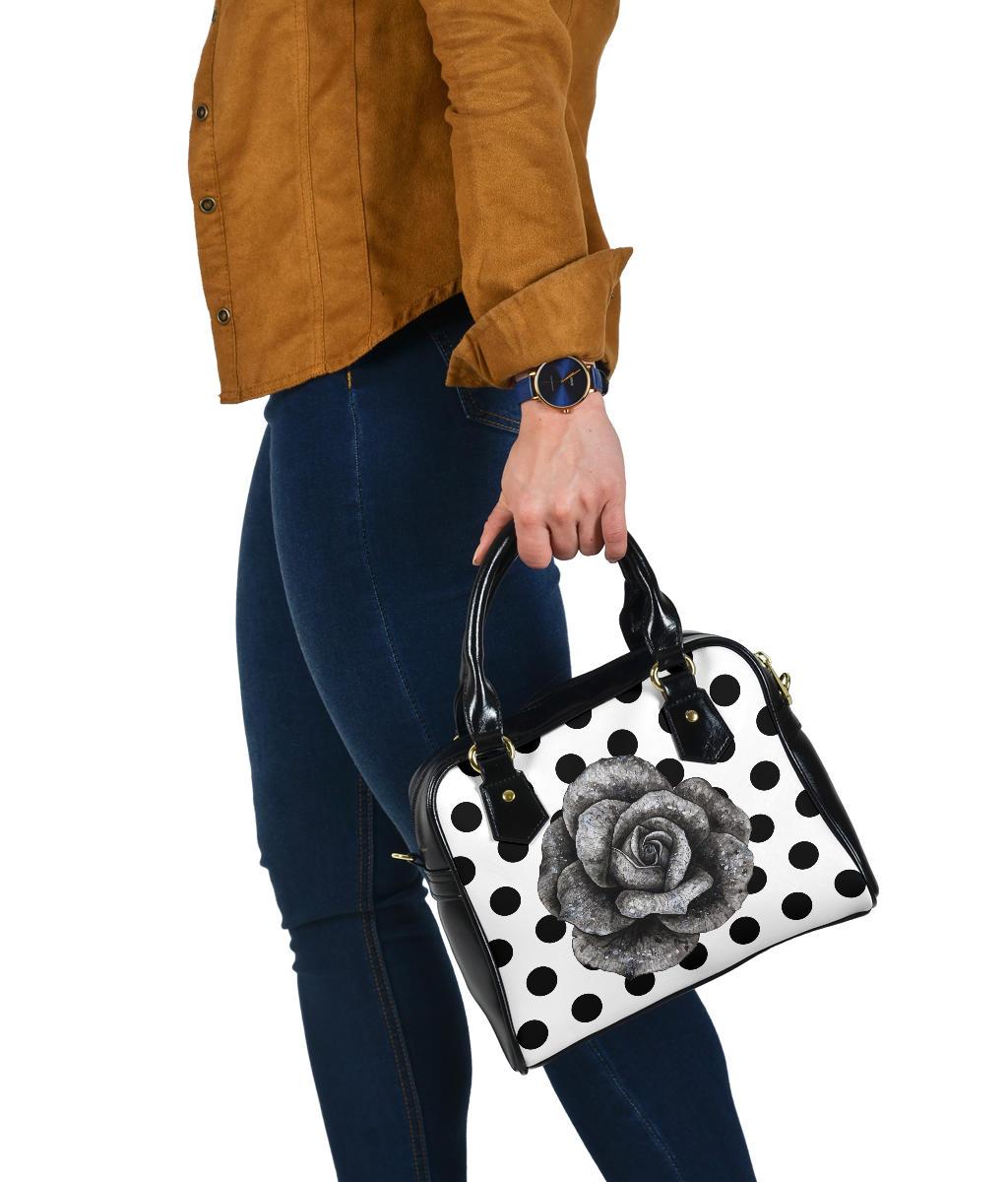 Custom Shoulder Bag - Classic Rose Polka Dots | Custom Bag