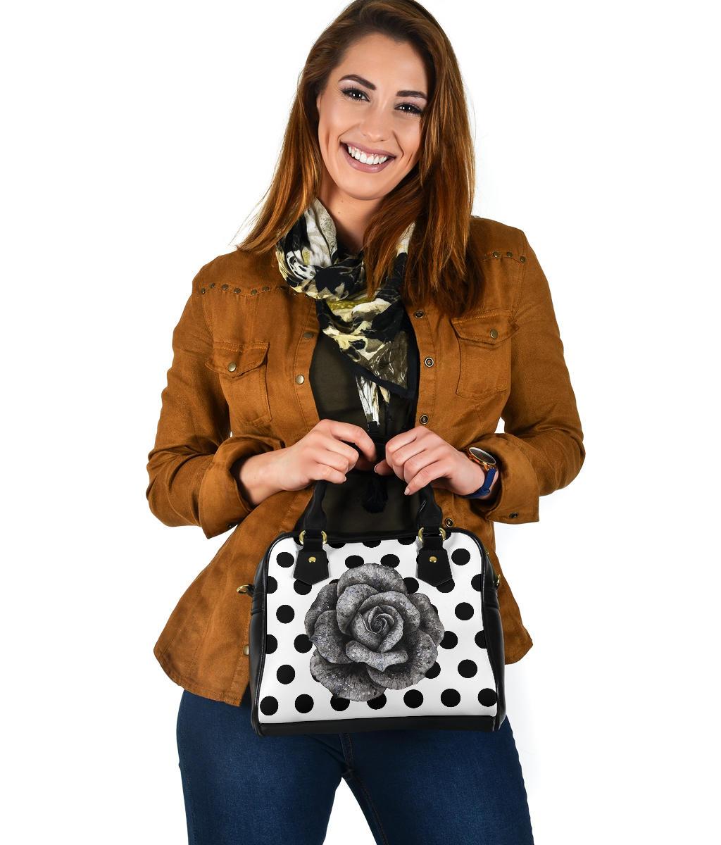 Custom Shoulder Bag - Classic Rose Polka Dots | Custom Bag
