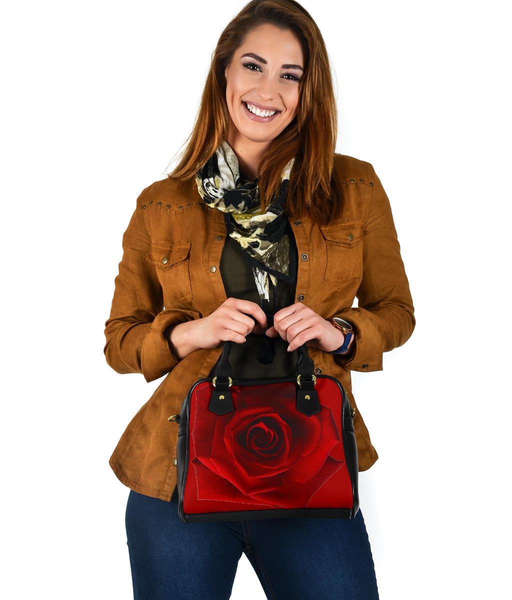 Custom Shoulder Bag - Elegant Red Roses | Gift Ideas Vegan