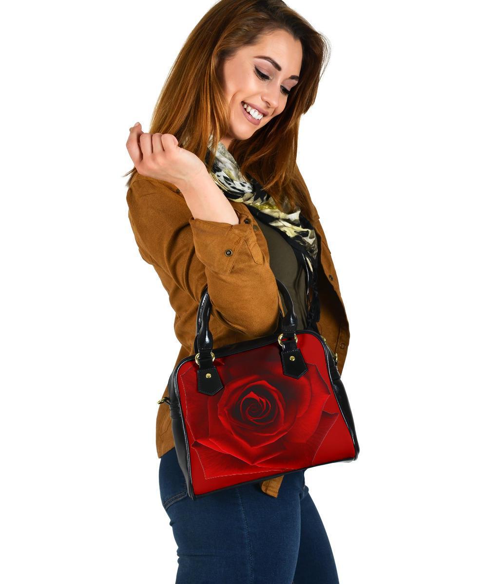 Custom Shoulder Bag - Elegant Red Roses | Gift Ideas Vegan