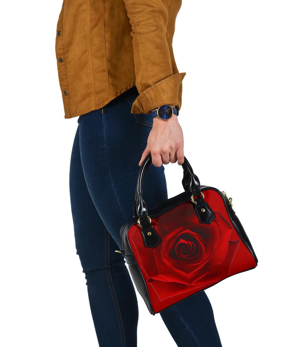 Custom Shoulder Bag - Elegant Red Roses | Gift Ideas Vegan