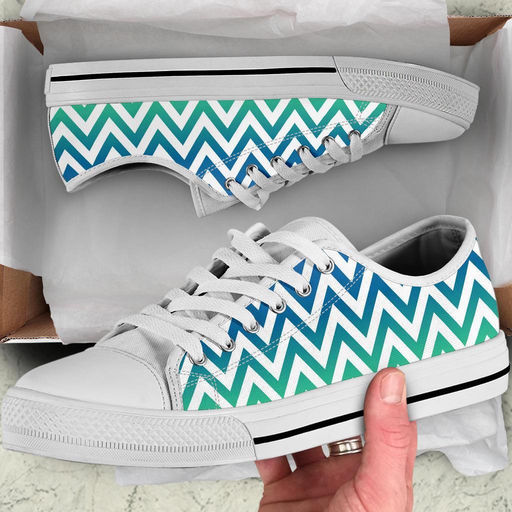 Custom Sneakers - Blue and Green Pattern | ACES INFINITY