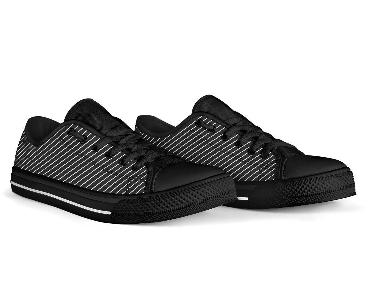 Custom Sneakers - B&W Stripes | ACES INFINITY