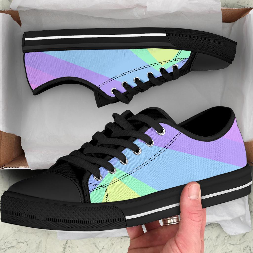 Custom Sneakers - Pastel Blocks (Black) | ACES INFINITY