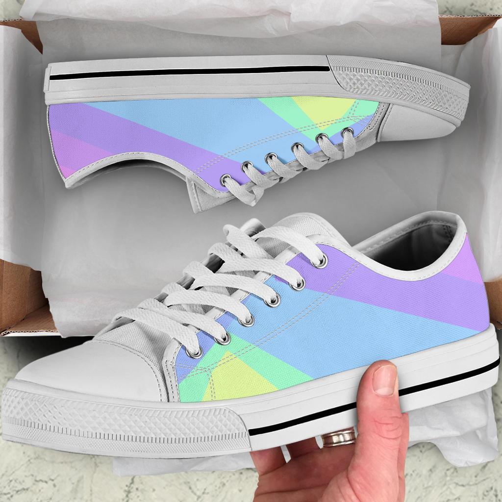 Custom Sneakers - Pastel Blocks (White) | ACES INFINITY