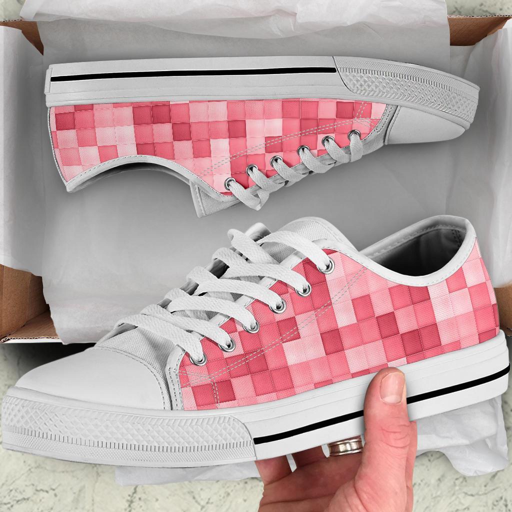 Custom Sneakers - Pink Checks | ACES INFINITY