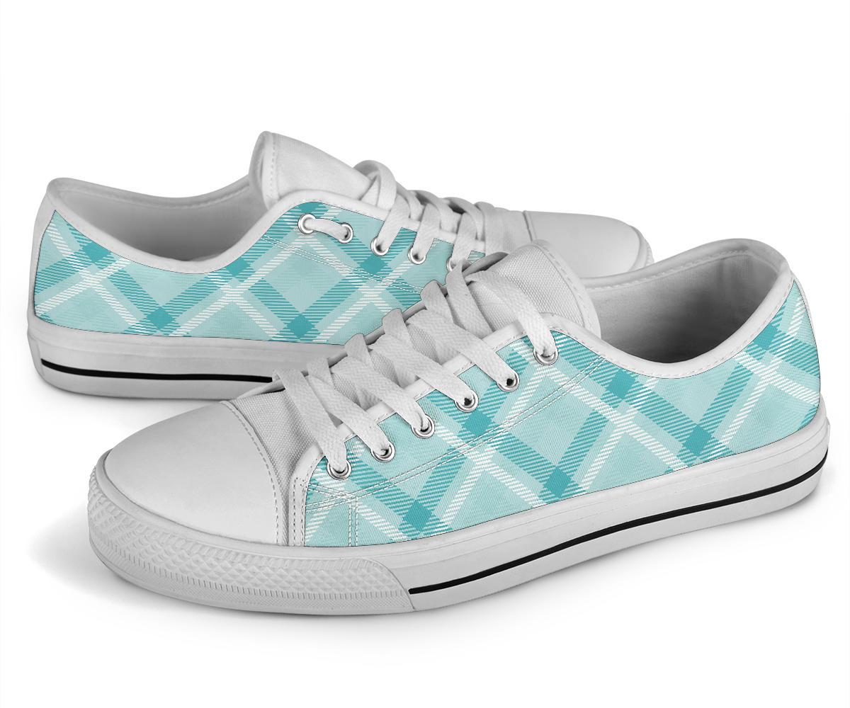 Custom Sneakers-Turquoise Plaid 113 | ACES INFINITY