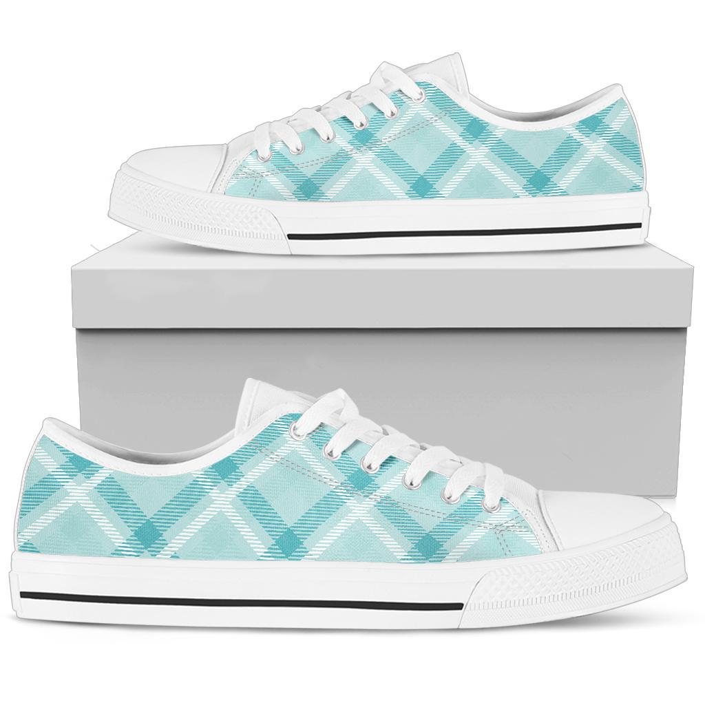 Custom Sneakers-Turquoise Plaid 113 | ACES INFINITY