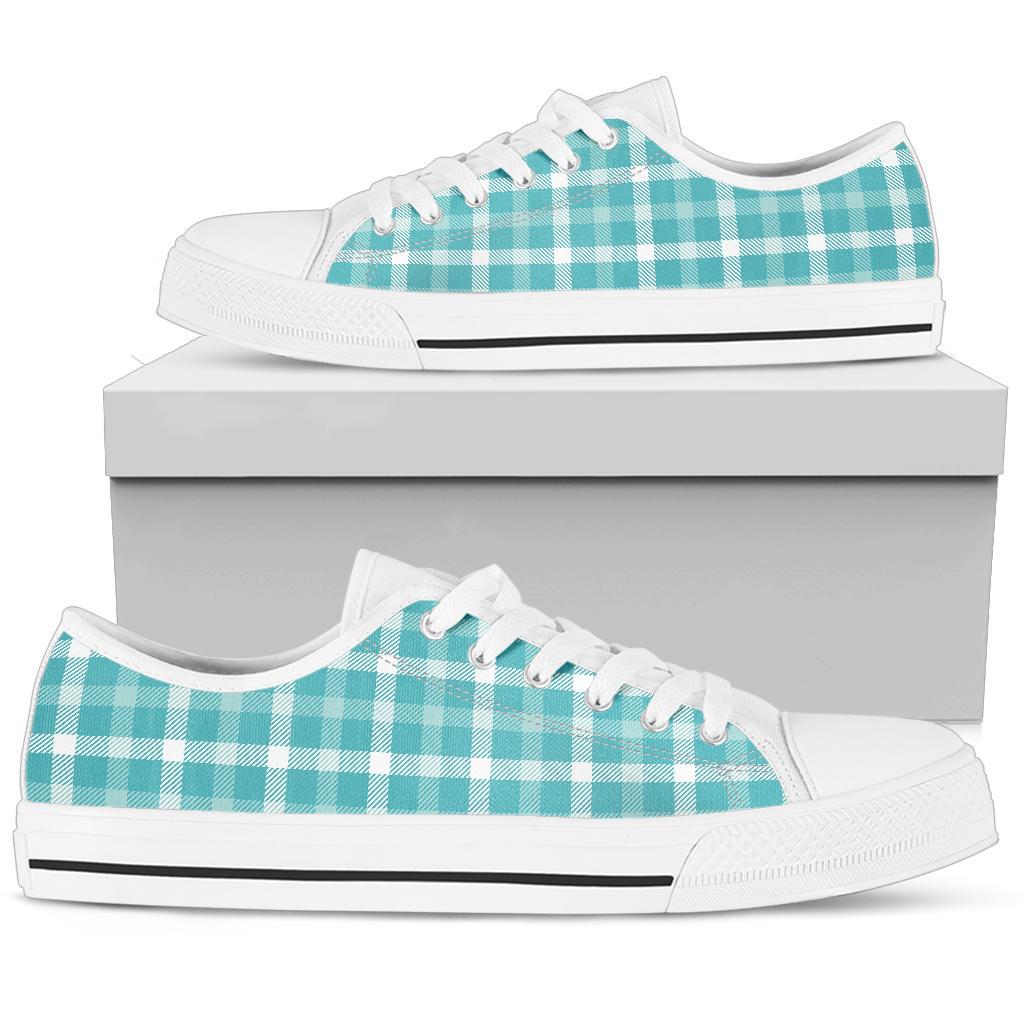 Custom Sneakers-Turquoise Plaid 114 | ACES INFINITY