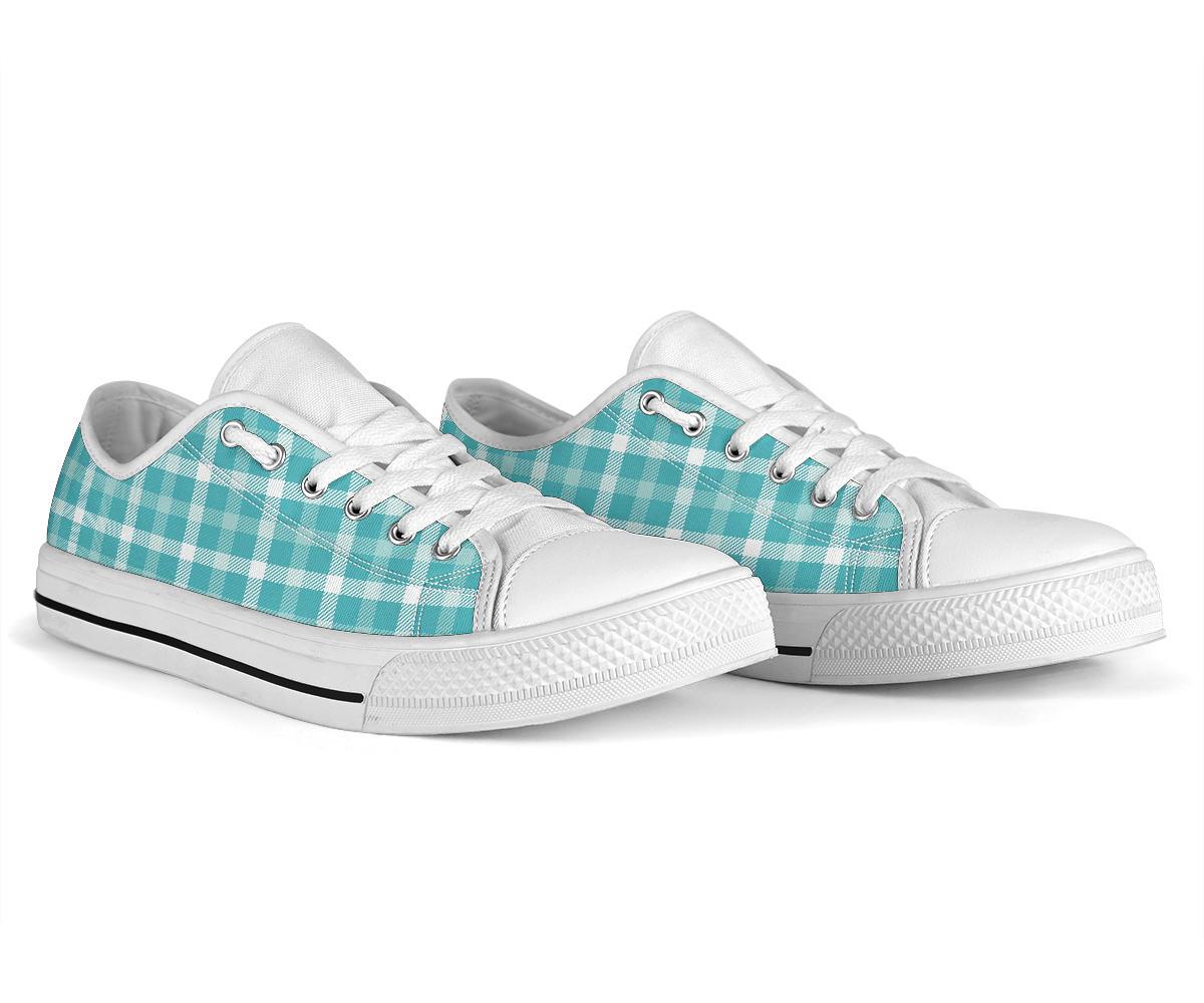 Custom Sneakers-Turquoise Plaid 114 | ACES INFINITY