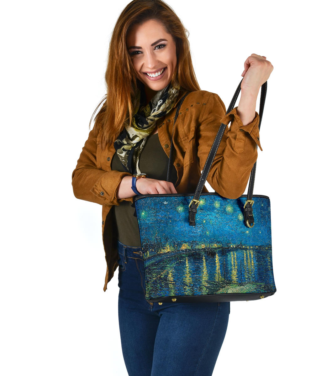 Custom Tote Bag (Vegan Leather) - Vintage Art | Vincent van