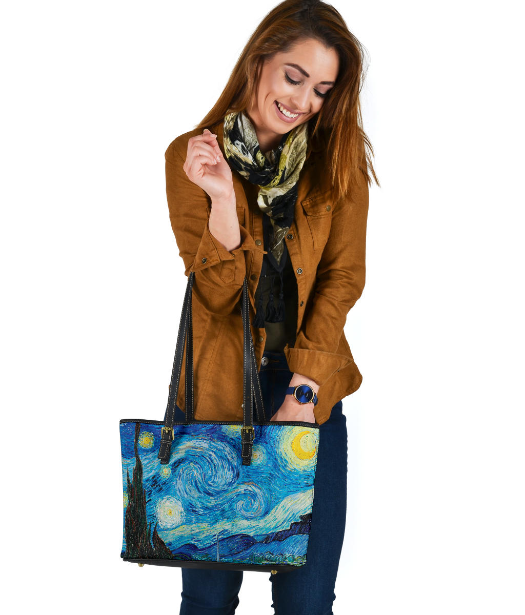 Custom Tote Bag (Vegan Leather) - Vintage Art | Vincent van