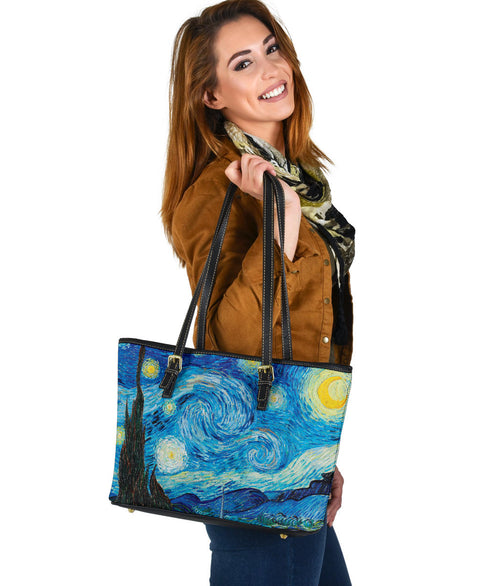 Custom Tote Bag (Vegan Leather) - Vintage Art | Vincent van