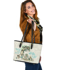 Custom Vegan Leather Tote Bag - Alice in Wonderland Gifts