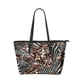 Custom Vegan Leather Tote Bag-Distressed Animal Print 102