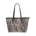 Custom Vegan Leather Tote Bag-Distressed Animal Print 103