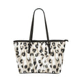 Custom Vegan Leather Tote Bag-Distressed Cheetah Print 101