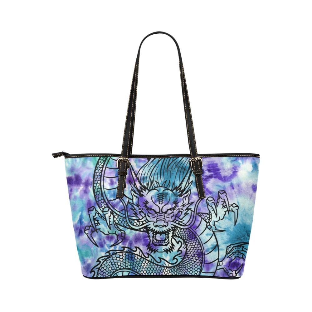 Custom Vegan Leather Tote Bag-Dragon 102 | ACES INFINITY