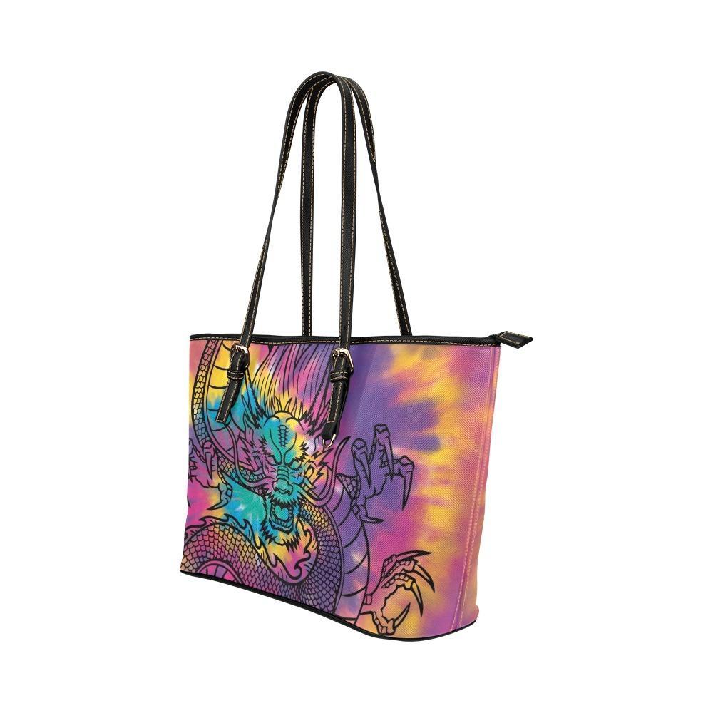 Custom Vegan Leather Tote Bag-Dragon 103 | ACES INFINITY